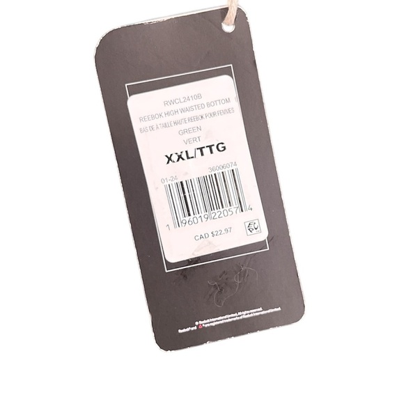 Reebok High-Waist Green Bikini Bottoms - Size XXL - Picture 4 of 7